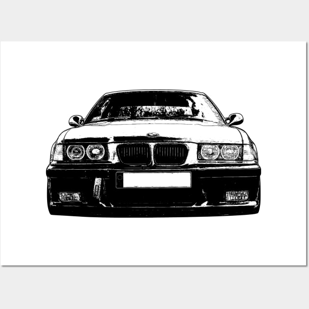 BMW E36 Sketch Art Wall Art by KAM Std